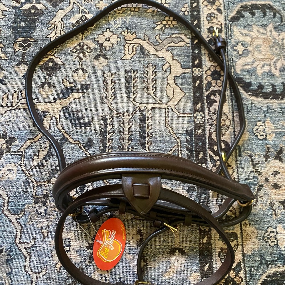 Eric Thomas Brown Leather Horse noseband